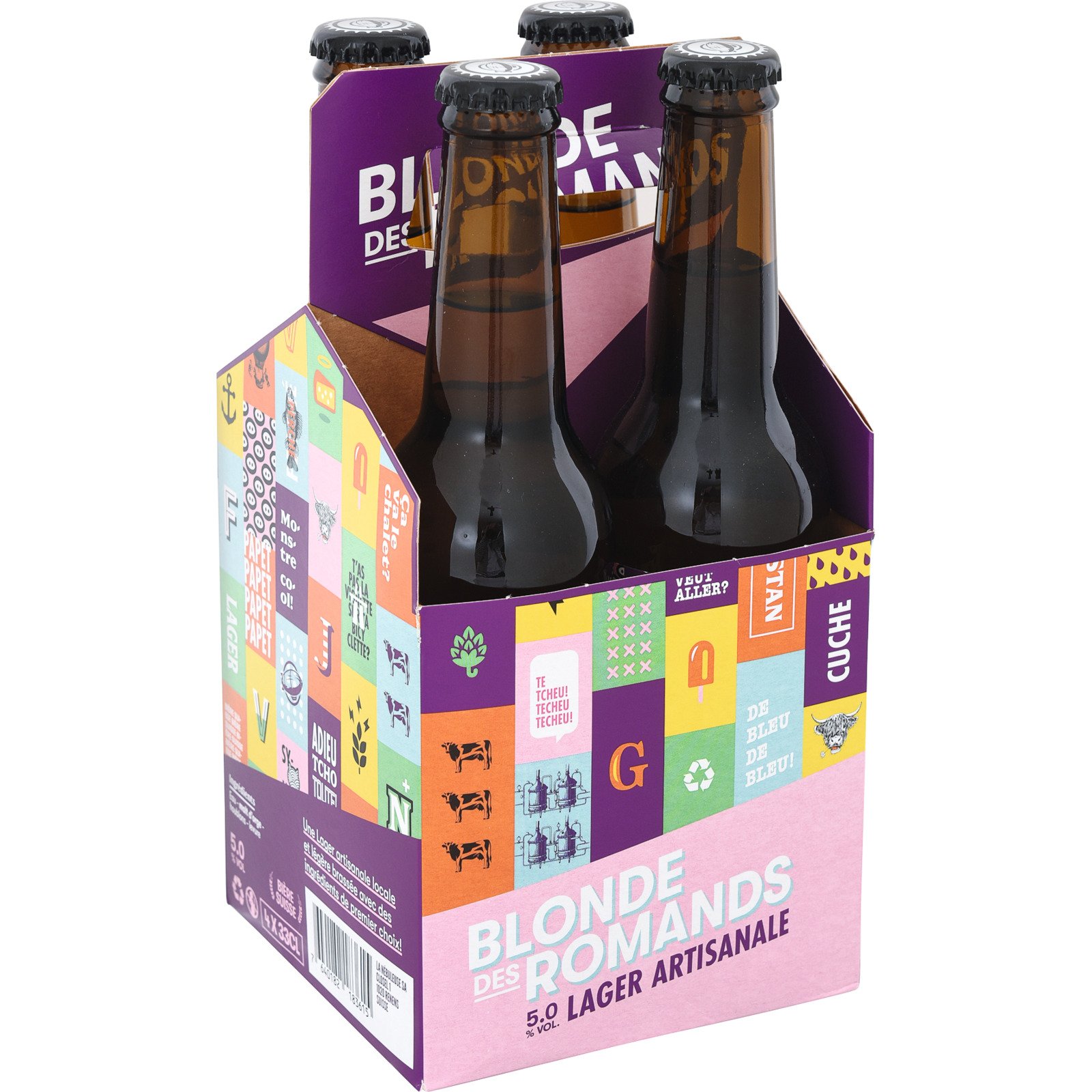 Blonde des Romands Bier 4x33cl Fl.