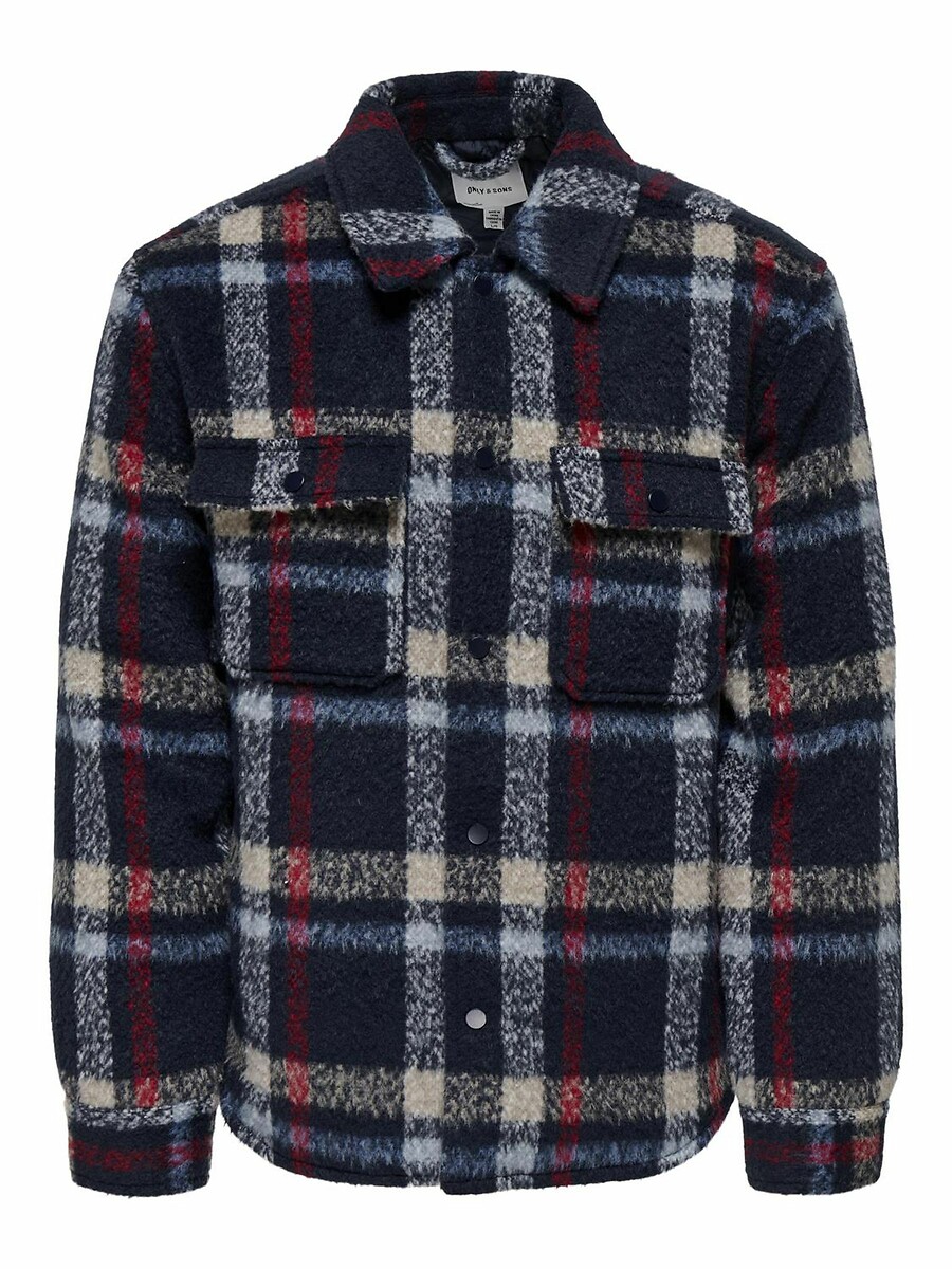 ONLY & SONS<br>Jaqueta xadrez, forrada