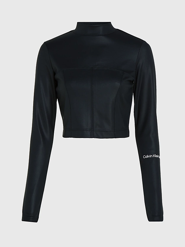 Camisa Milano em malha revestida com fecho de zíper na parte superior.