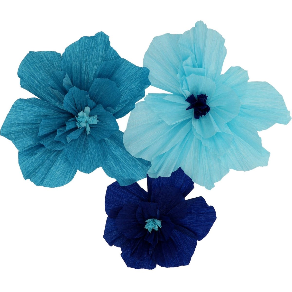 Bloemen Tafeldecoratie Blauw 30cm 3st