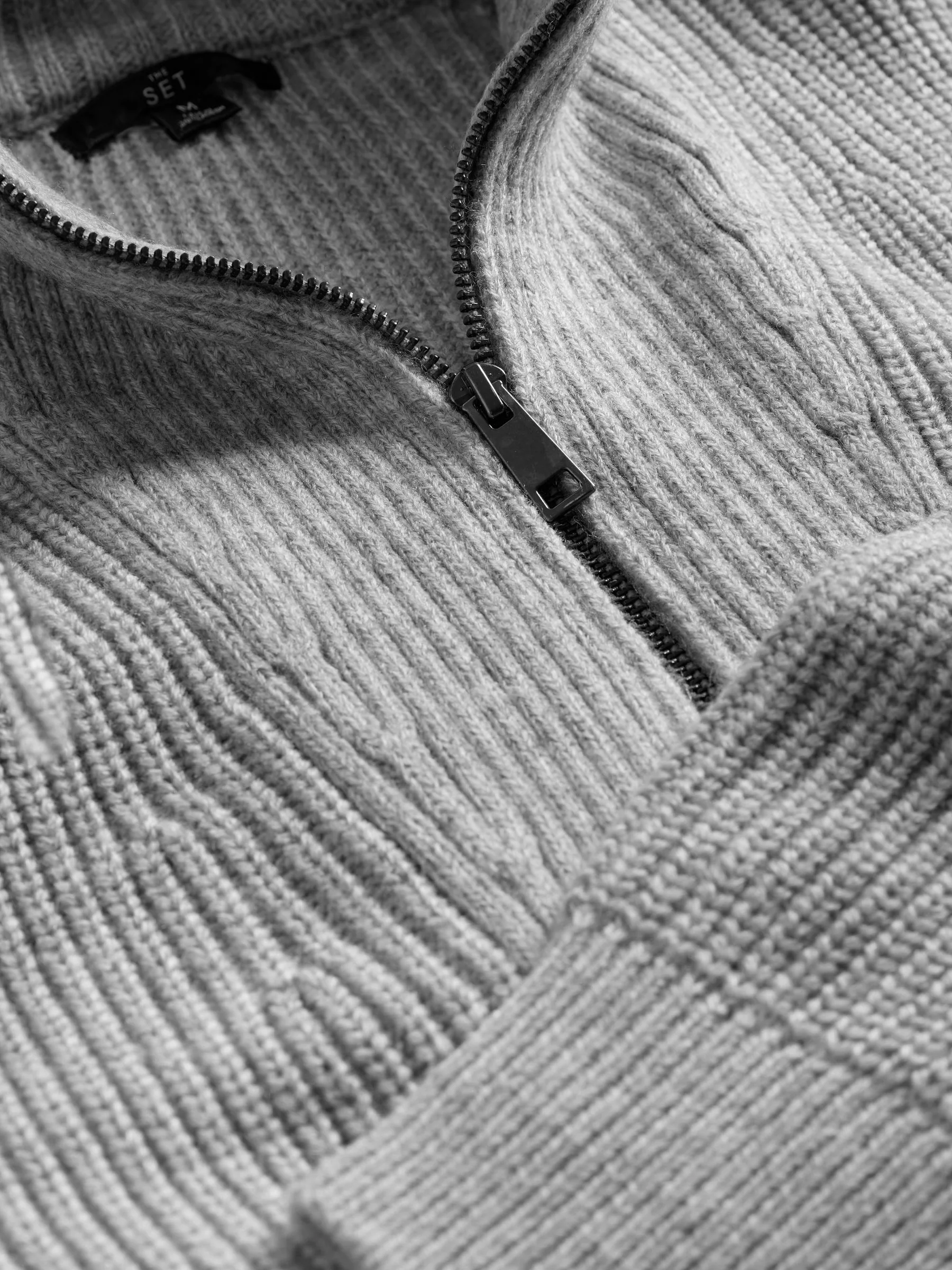 The Set 2 Pack Cable Knit and Zip Neck Jumpers