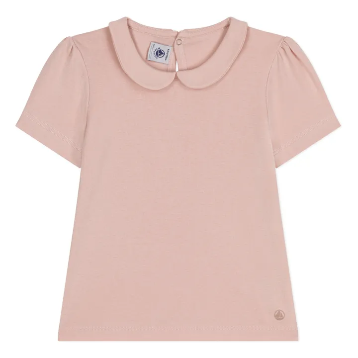 Petit Bateau T-shirt Col Claudine Mechi | Rose poudré