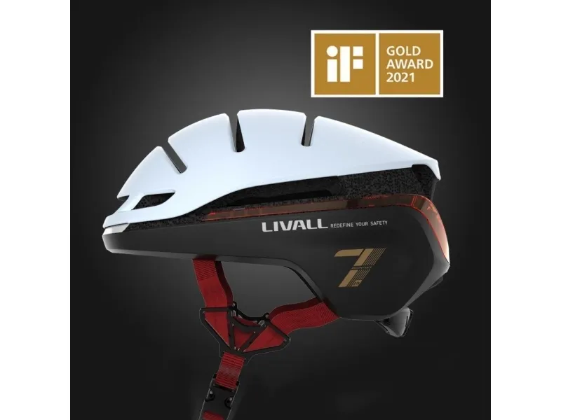 Livall EVO21 Smart Cykelhjelm - Hvid - L: 58-62 cm