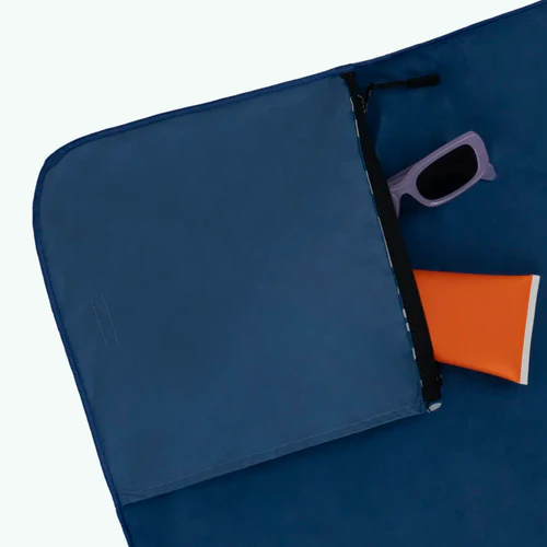 Myrtle Beach - Serviette microfibre rectangulaire bleu