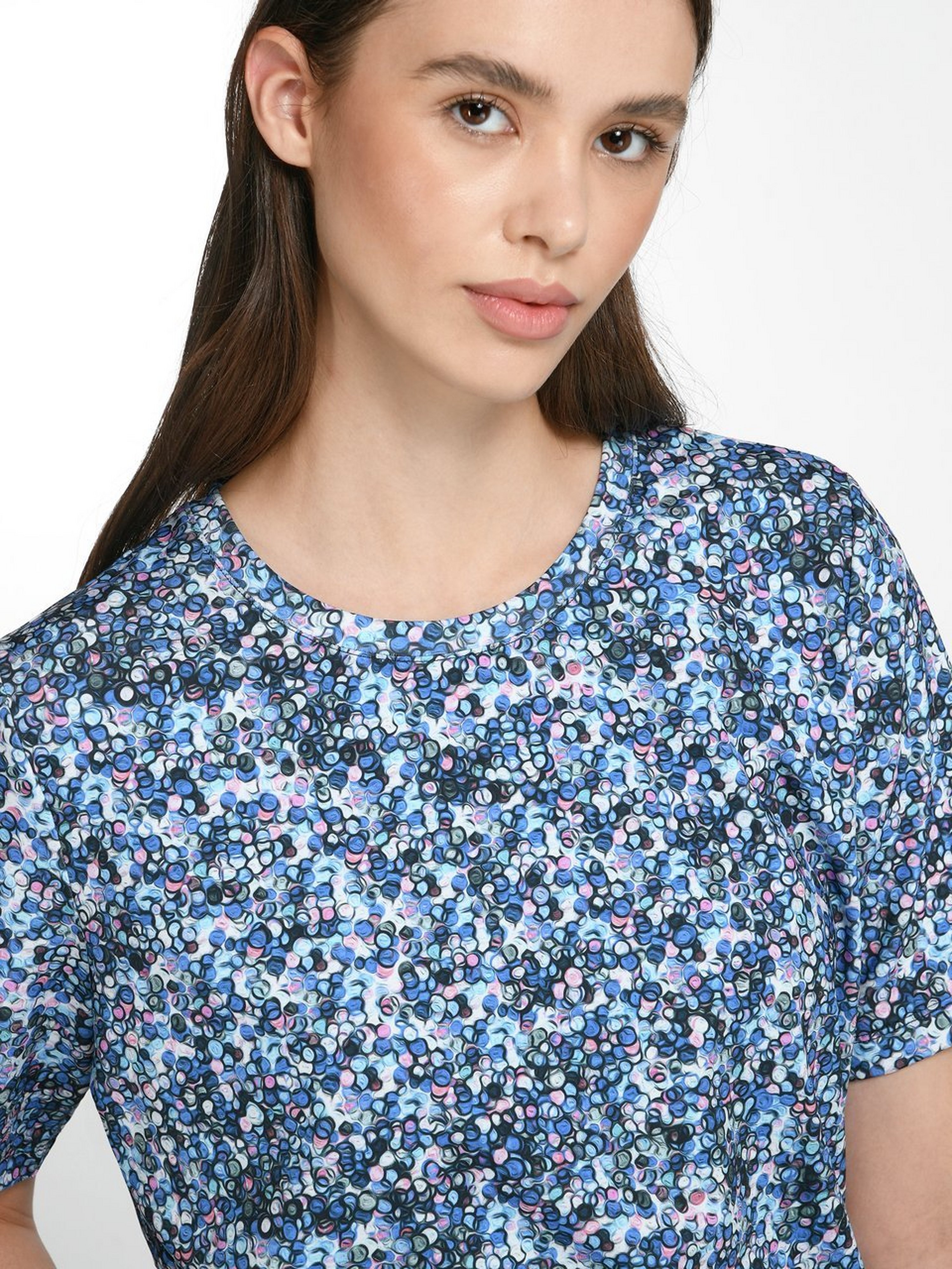 Rundhals-Shirt mit ­1/2-Arm