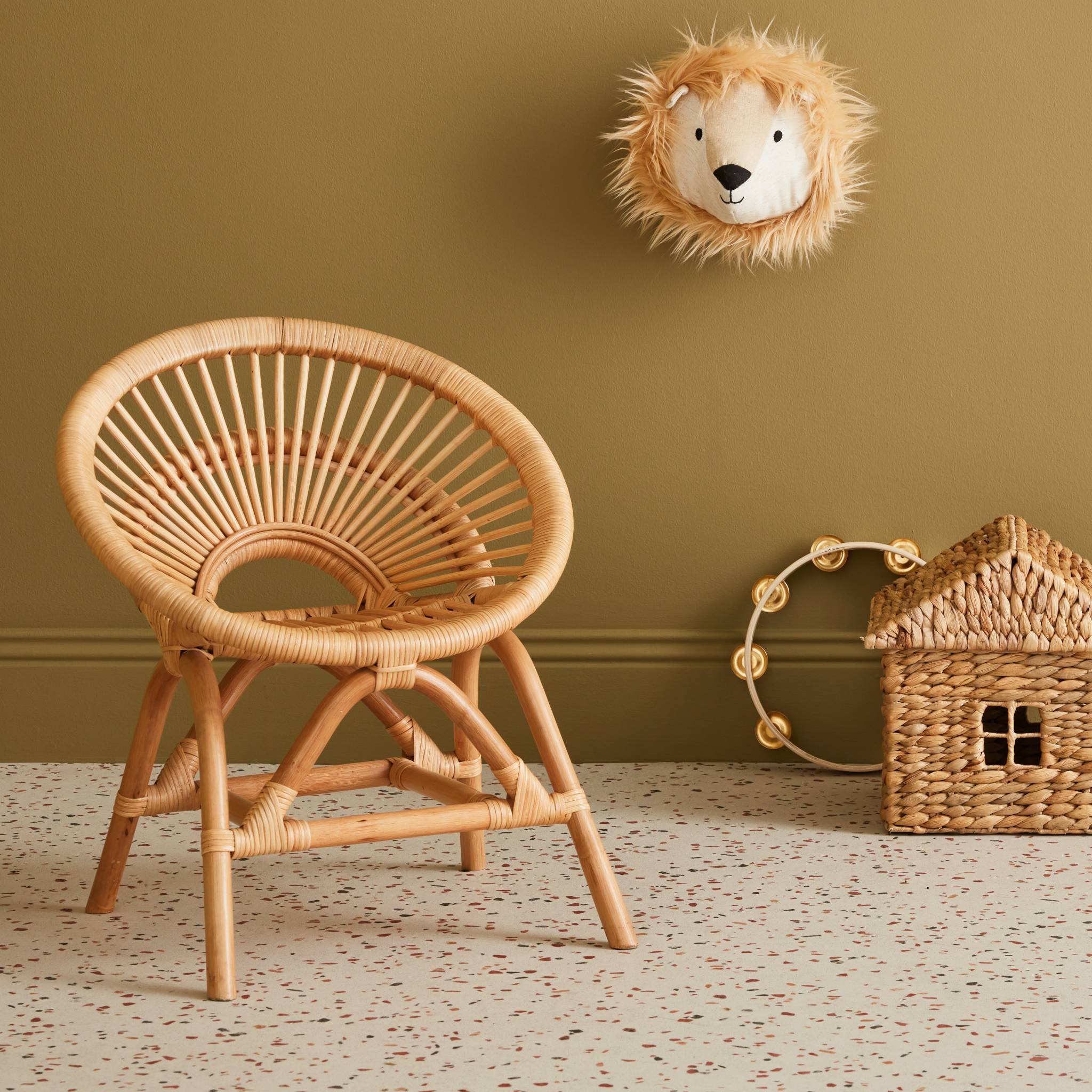 Chaise enfant en rotin maeva