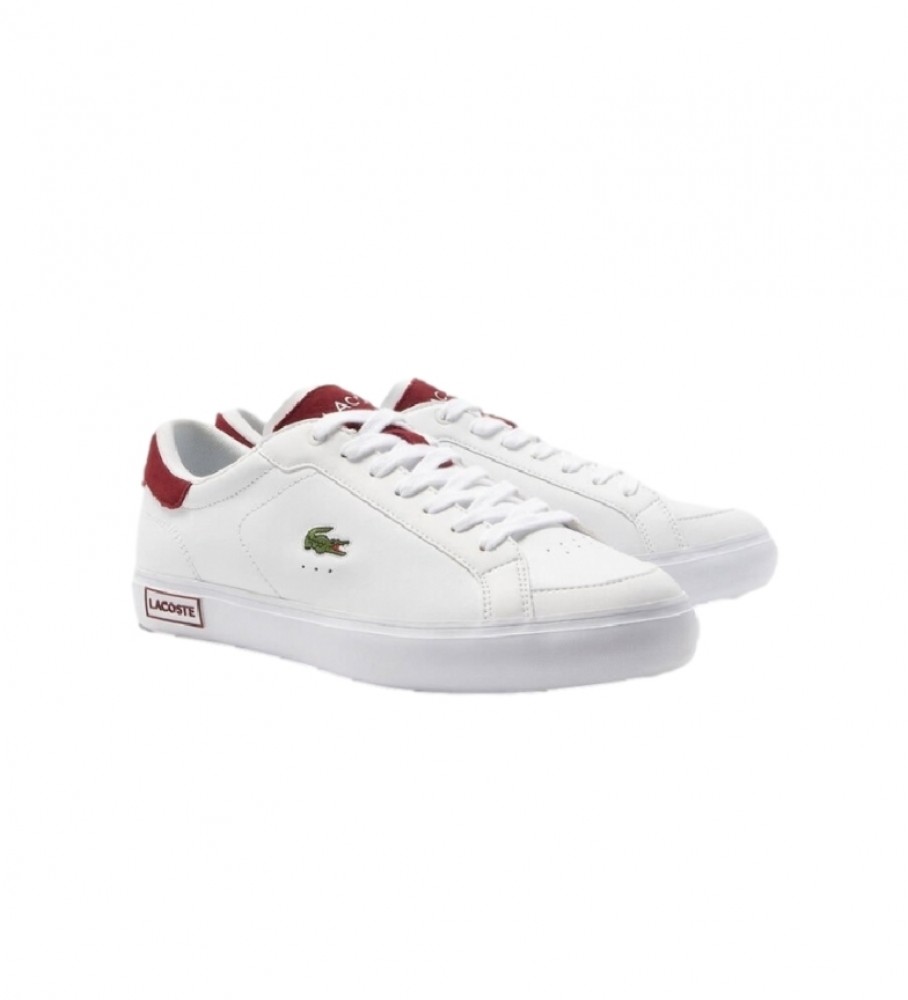 Tênis Lacoste Powercourt de couro branco