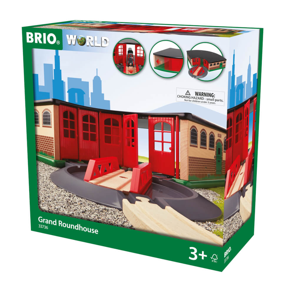 BRIO 63373600 Großer Ringlokschuppen