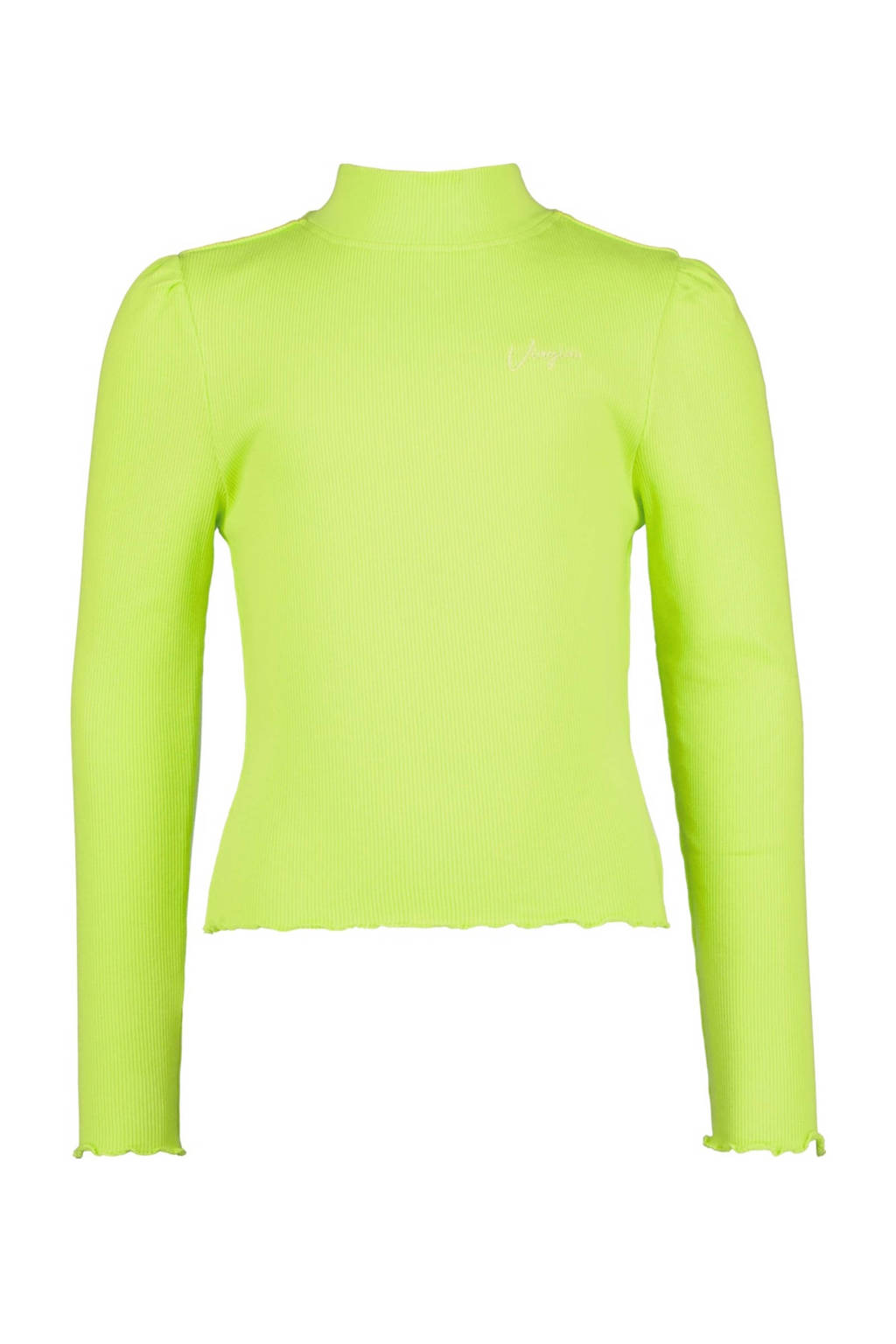 Vingino ribgebreide longsleeve Jara limegroen