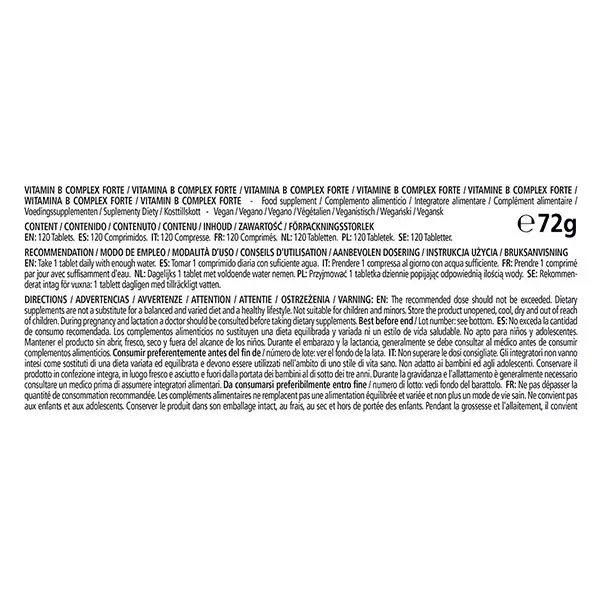 Vitamaze Complexo de Vitamina B 180 cápsulas