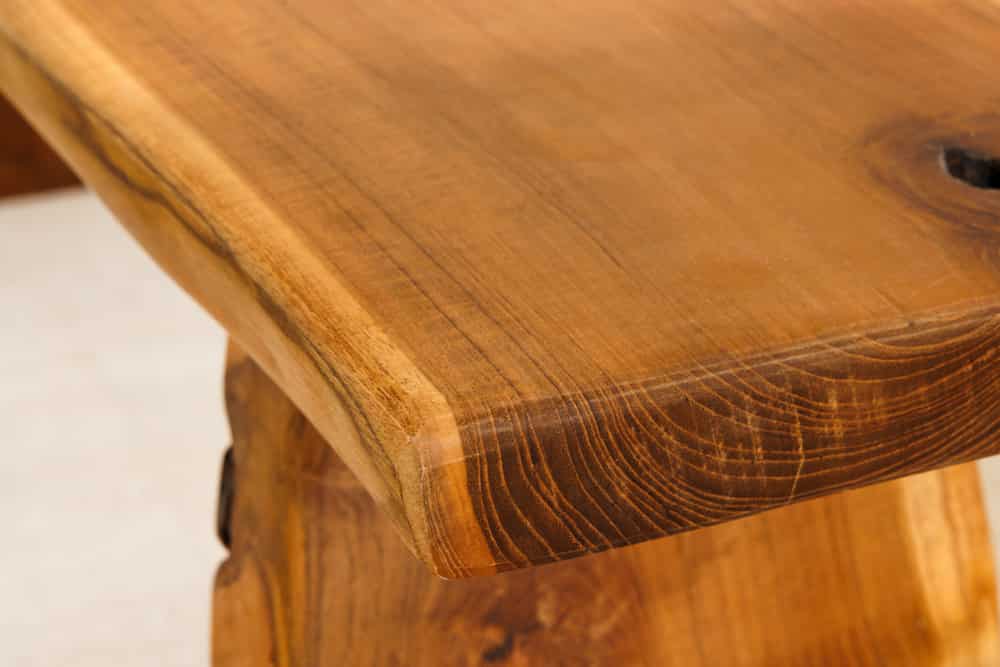 Massivholz Bank ROOT 100cm braun natur Teak Baumstamm