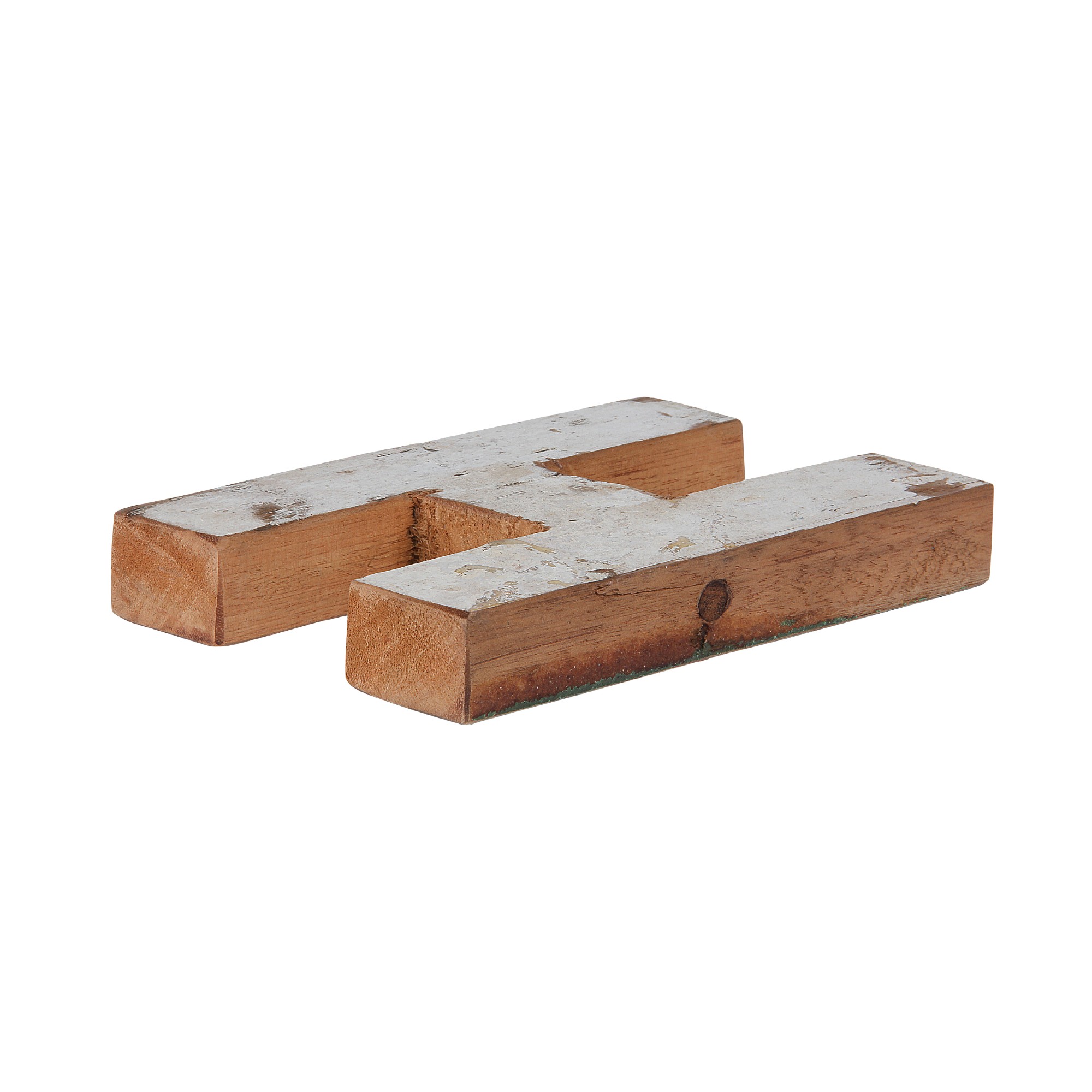 Holzbuchstabe 'H', mehrfarbig, T 2,5 cm, B 13 cm, H 19 cm von fischer's lagerhaus