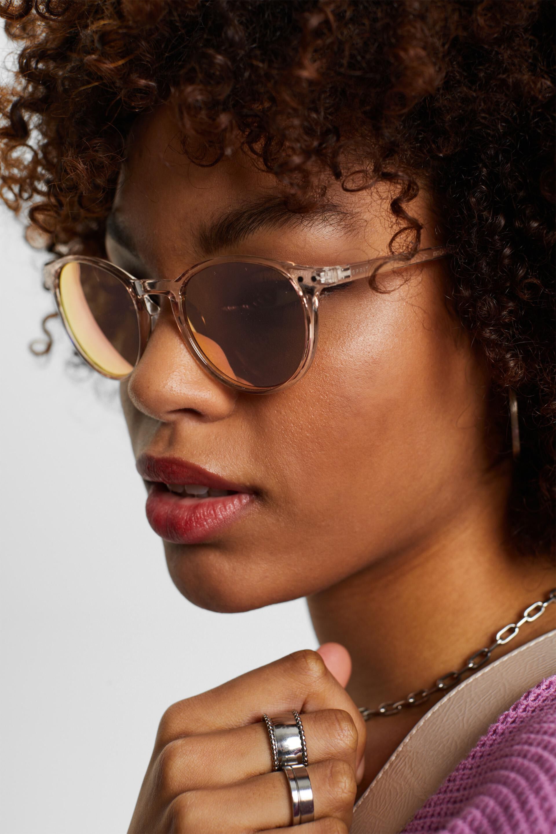Lunettes de soleil unisexes à verres miroir