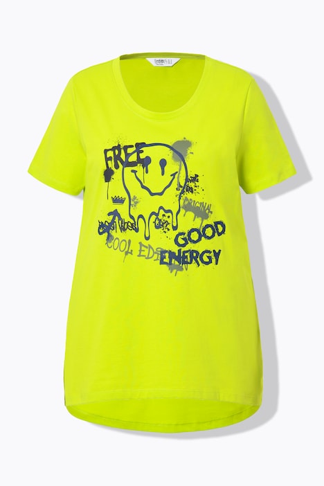T-Shirt, A-Linie, Smiley, Halbarm