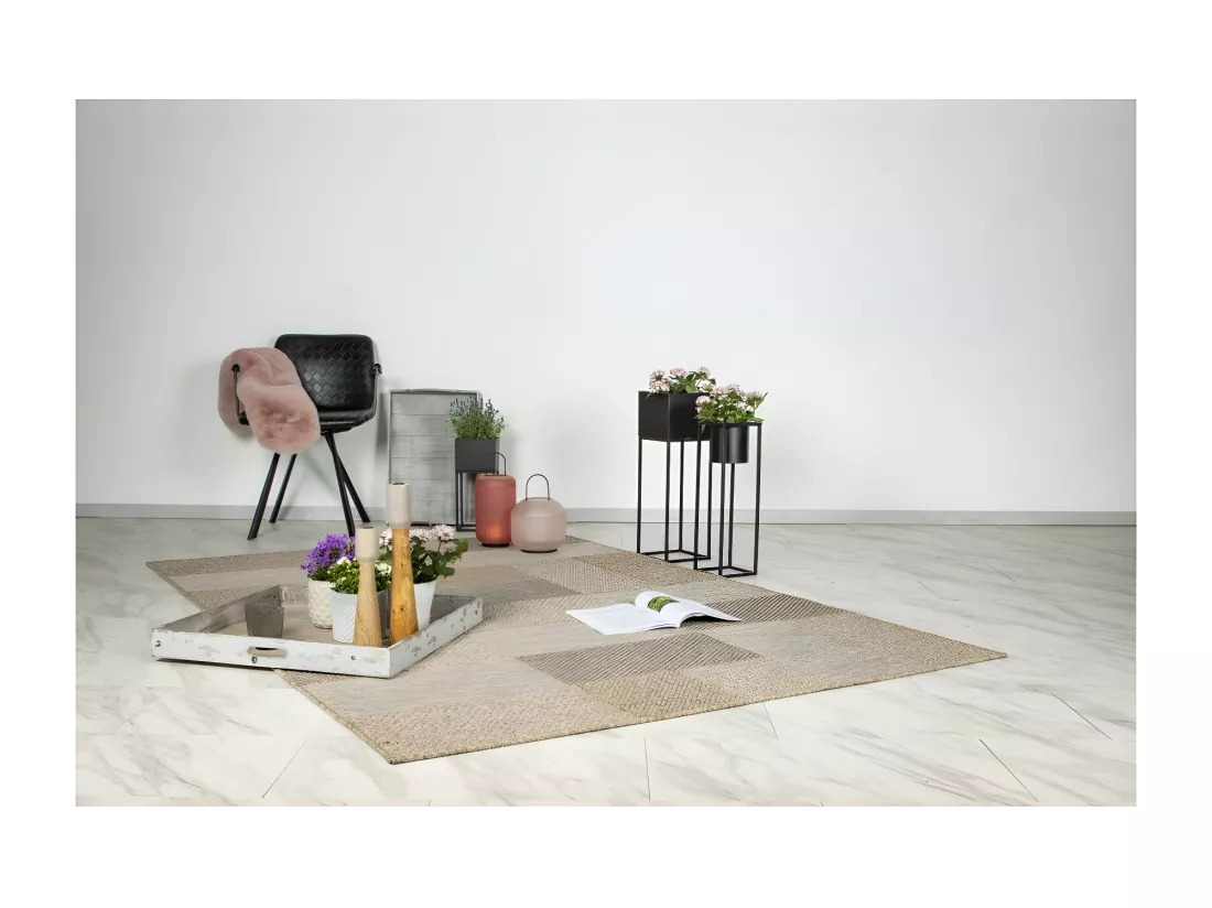 Tapis 290x200cm, design C603A coloris naturel - Confort et élégance pour votre intérieur