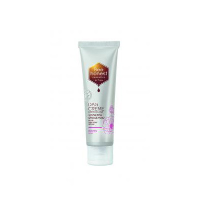 Bee Honest Dagcreme rozen droge huid (50 ml)