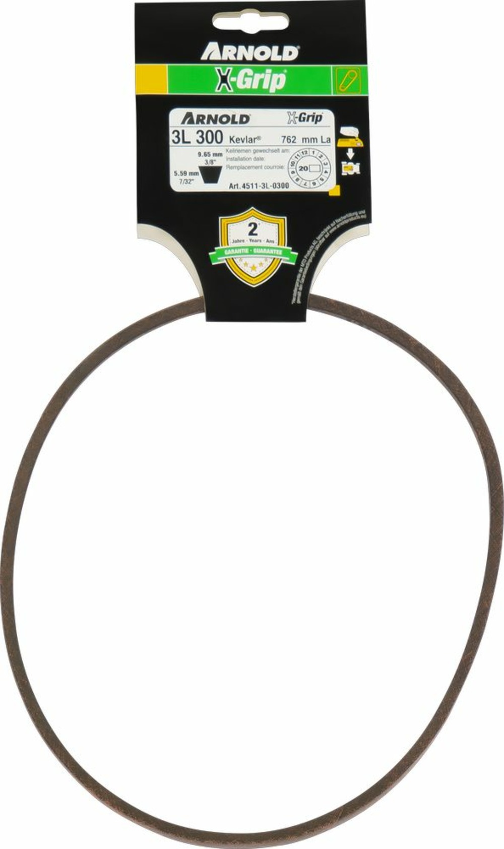 Courroie trapézoïdale x-grip v de type 3l300
