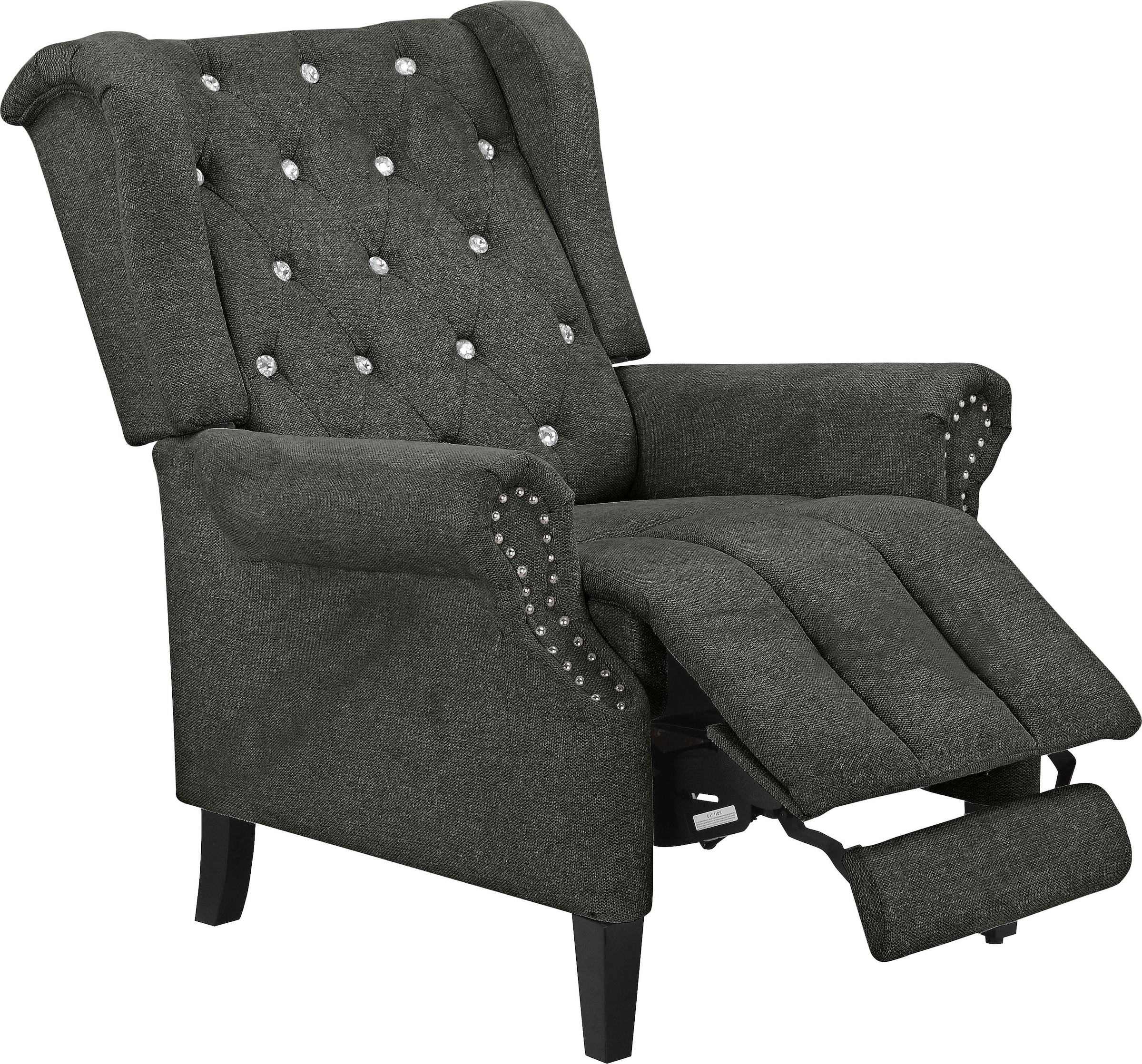 Home affaire Ohrensessel »Childebert« 1 Stk. tlg. mit Verstellung, Sitz und Rücken gepolstert, Sitzhöhe 49,5 cm