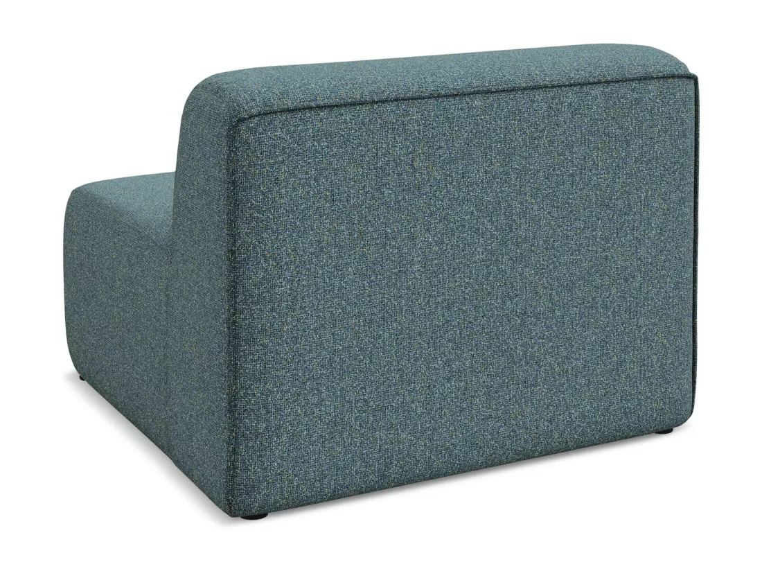 Fauteuil pour canapé modulable en tissu texturé - jeans - EKAHI