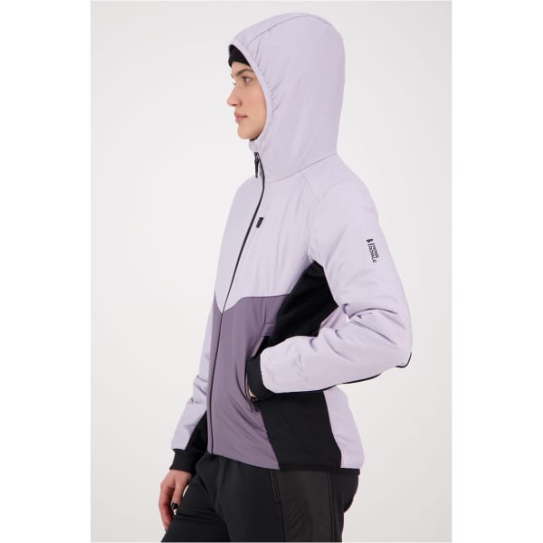 Veste softshell MONS ROYALE MONS ROYAL WMNS ARETE WOOL INSULATION HOOD- THISTLE CLOUD