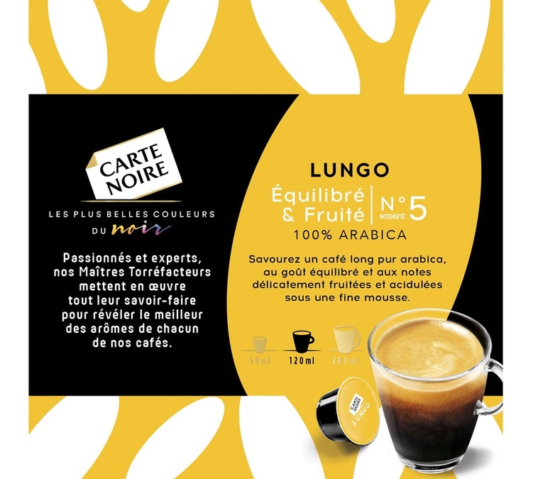 16 capsules compatibles Nescafe® Dolce Gusto® Lungo - CARTE NOIRE