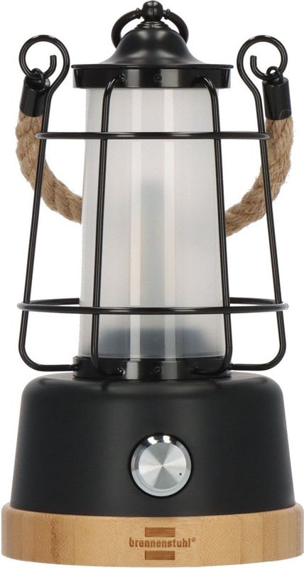 Brennenstuhl - CAL 1 AC - Oplaadbare Campinglamp - Dimbaar - 350lm - IP44 - Bamboevoet