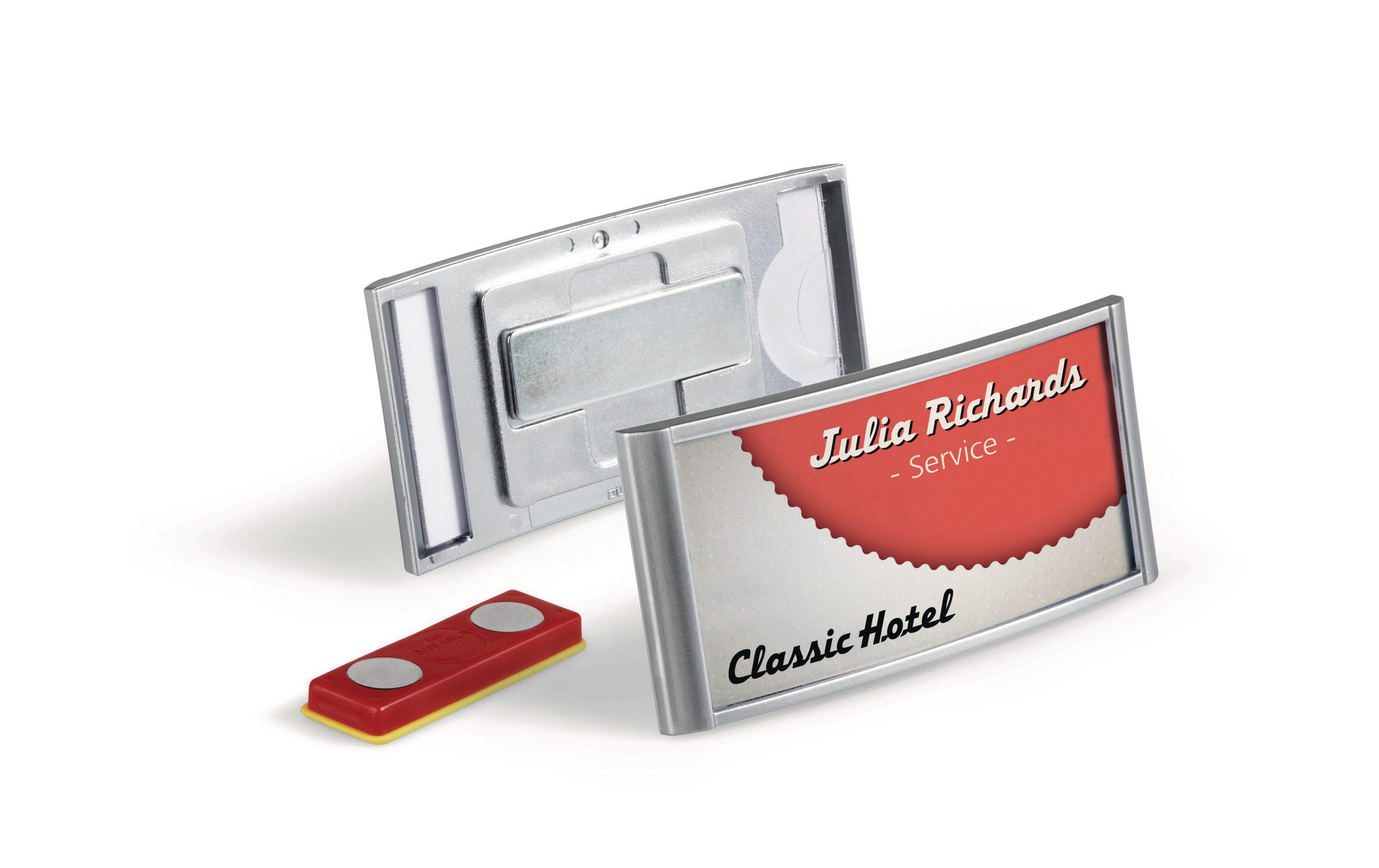 Namensschild mit Magnet Classic 30 x 65 mm, 10 StückNamensschild mit Magnetbefestigung
