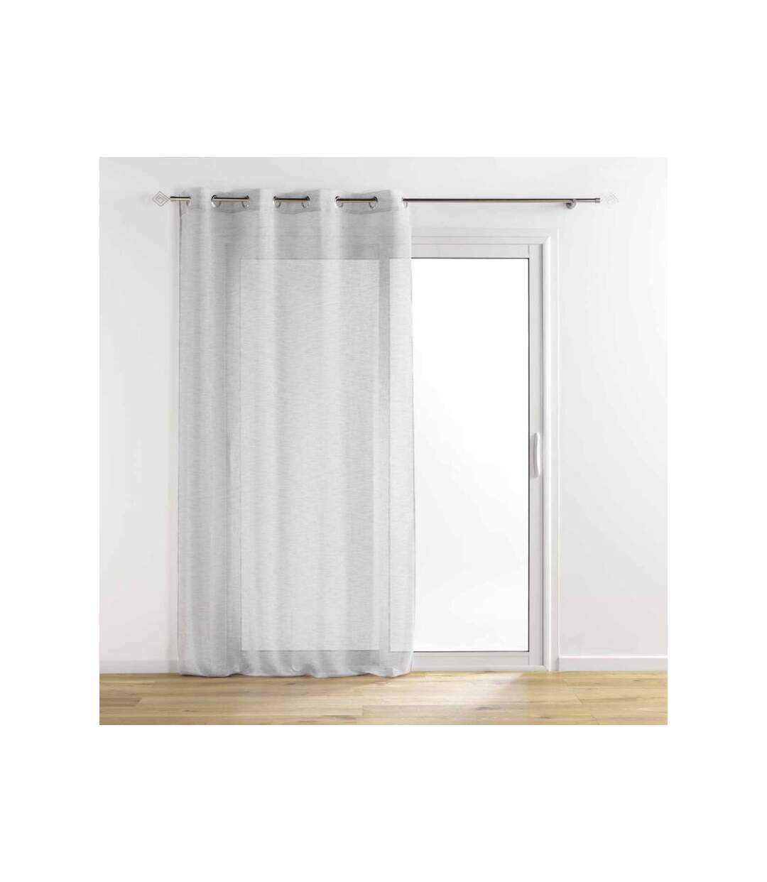 Rideau Voilages à Œillets Sunline 140x240cm Gris & Argent