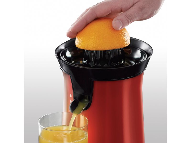Russell Hobbs Zitruspresse Colours Plus  Flame Red Saftpresse mit zwei unterschiedlich grossen Presskegeln