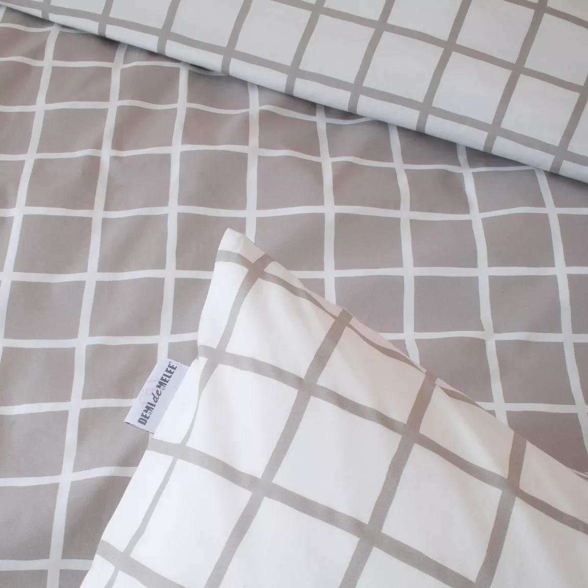 Taie d'oreiller rectangulaire percale de coton (50 x 70 cm) Max Grise