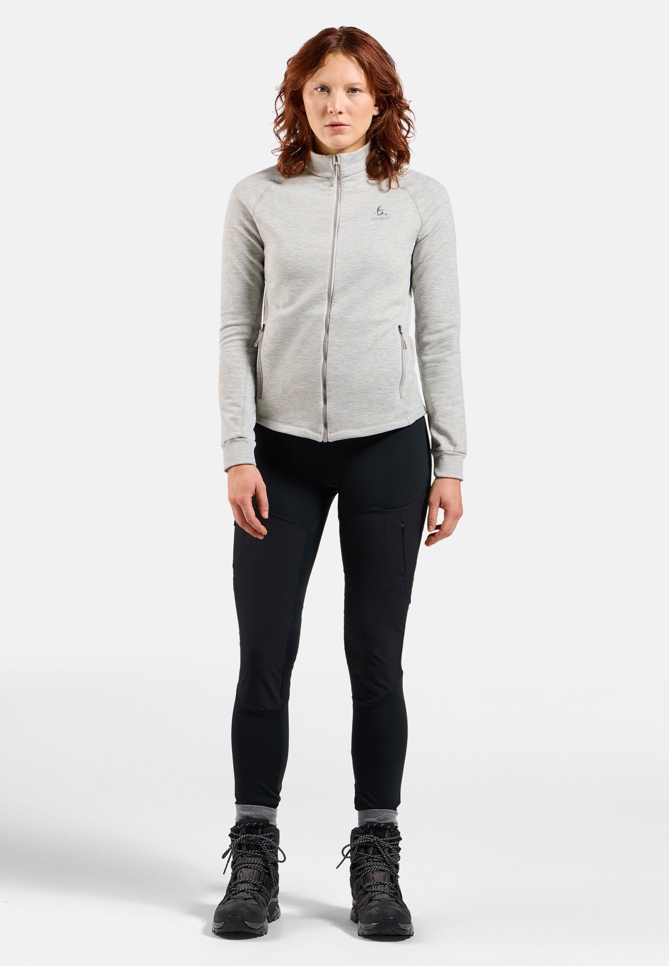 Berra Mid Layer Jacke in grey melange