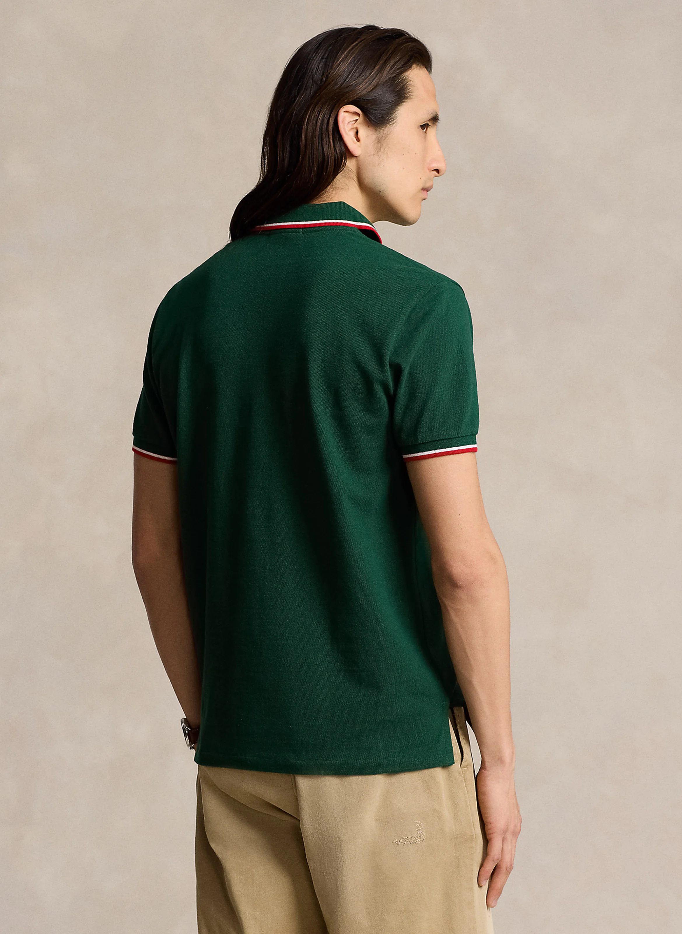 Polo slim-fit en coton | Vert
