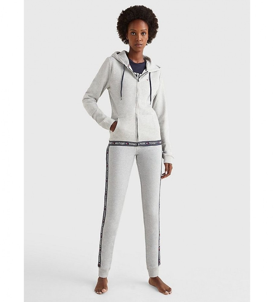 Moletom Tommy Hilfiger Cotton Terry Lounge cinza