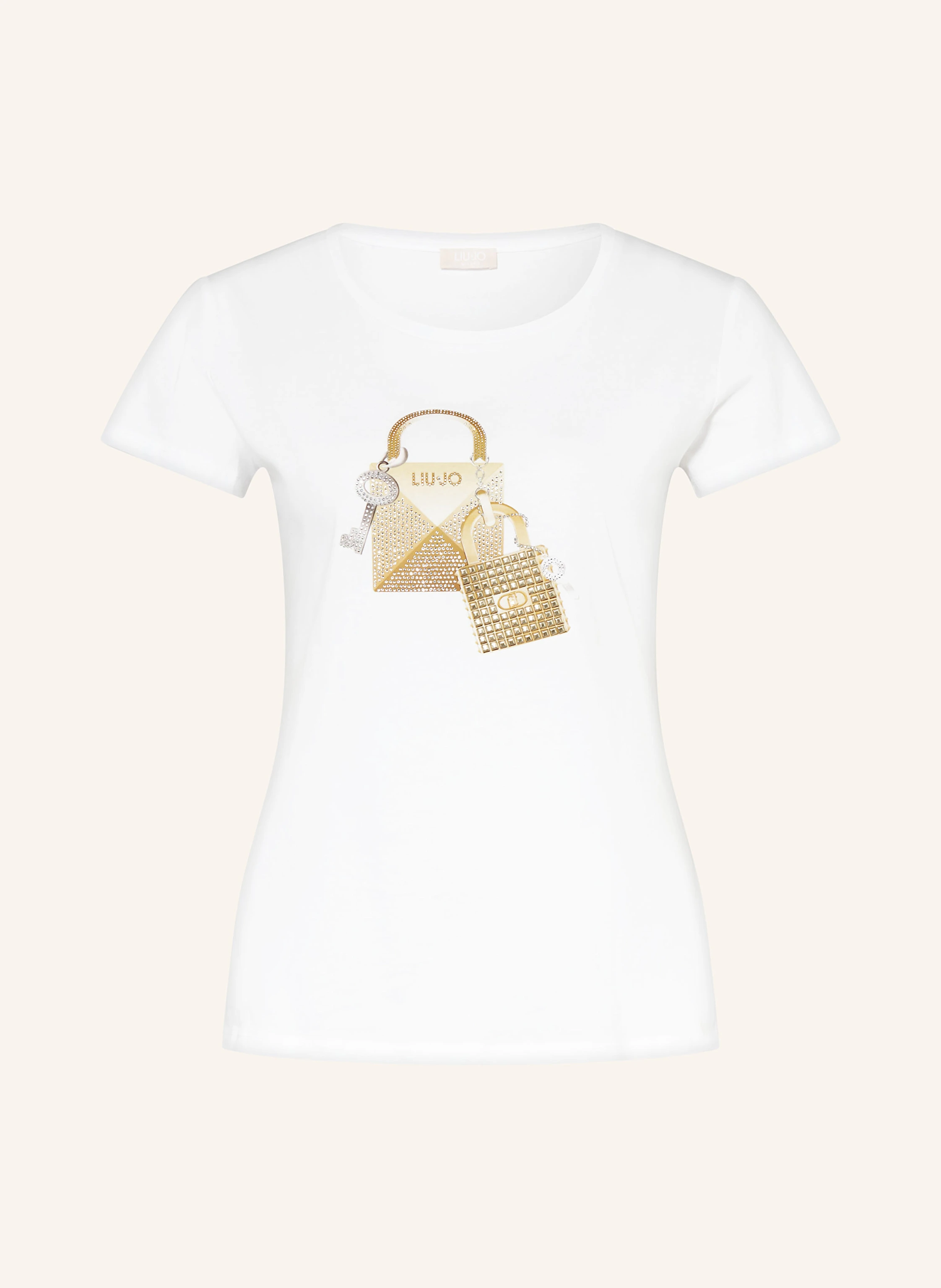 LIU JO T-Shirt mit Nieten und Schmucksteinen