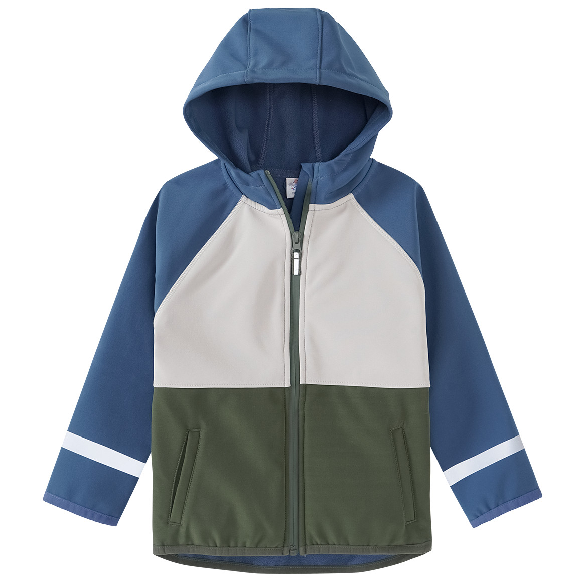 Topolino Jungen Softshelljacke im Colourblocking-Look blau / beige / oliv