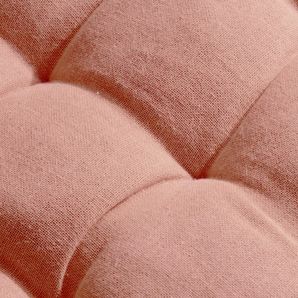 Coussin de chaise rond coton (40 cm) Pixel Rose pêche