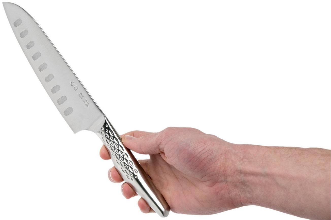 Kai Seki Magoroku Shoso santoku met kuiltjes, 16,5 cm