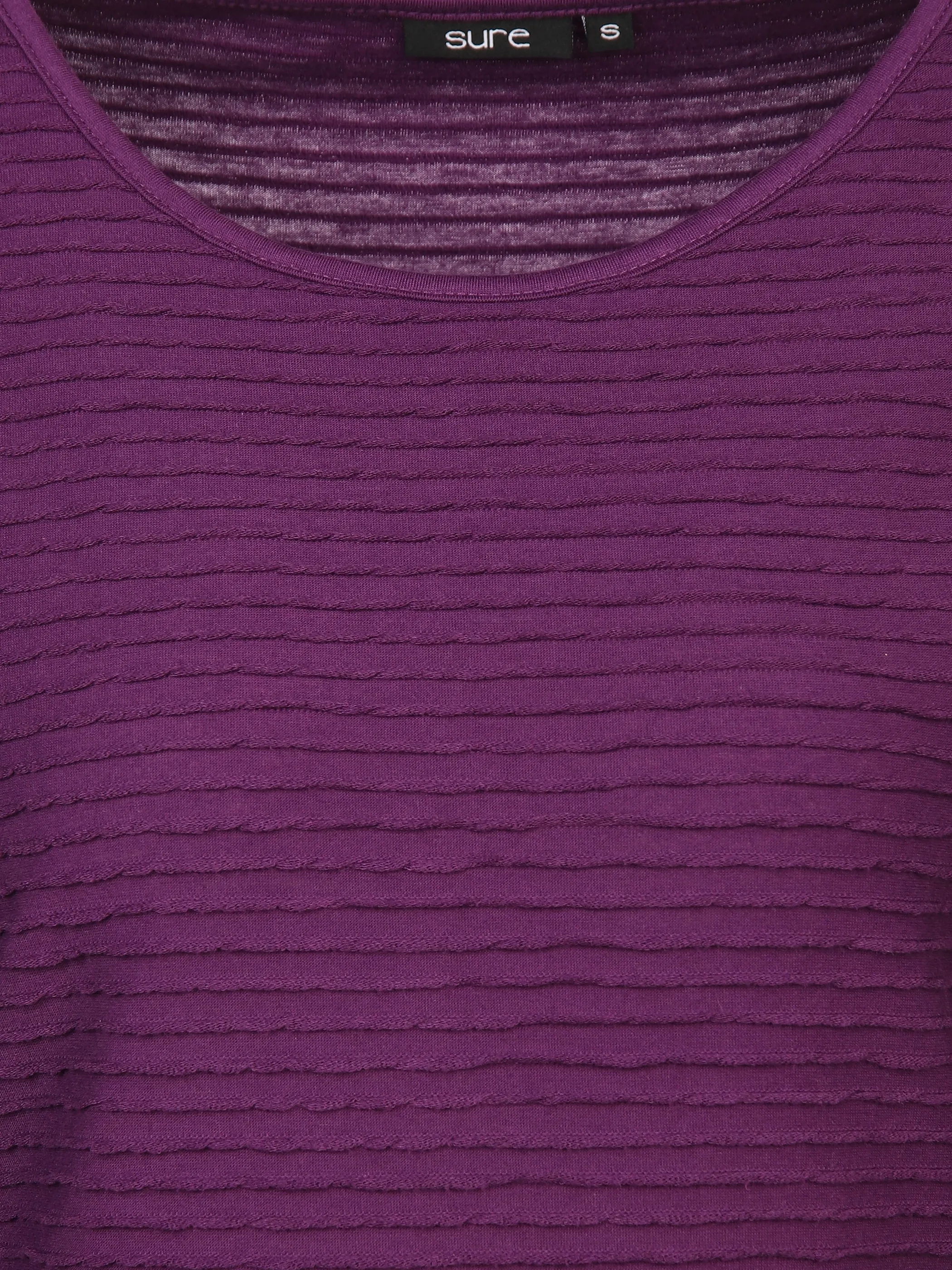 Damen Strukturshirt mit 3/4 Ärmel