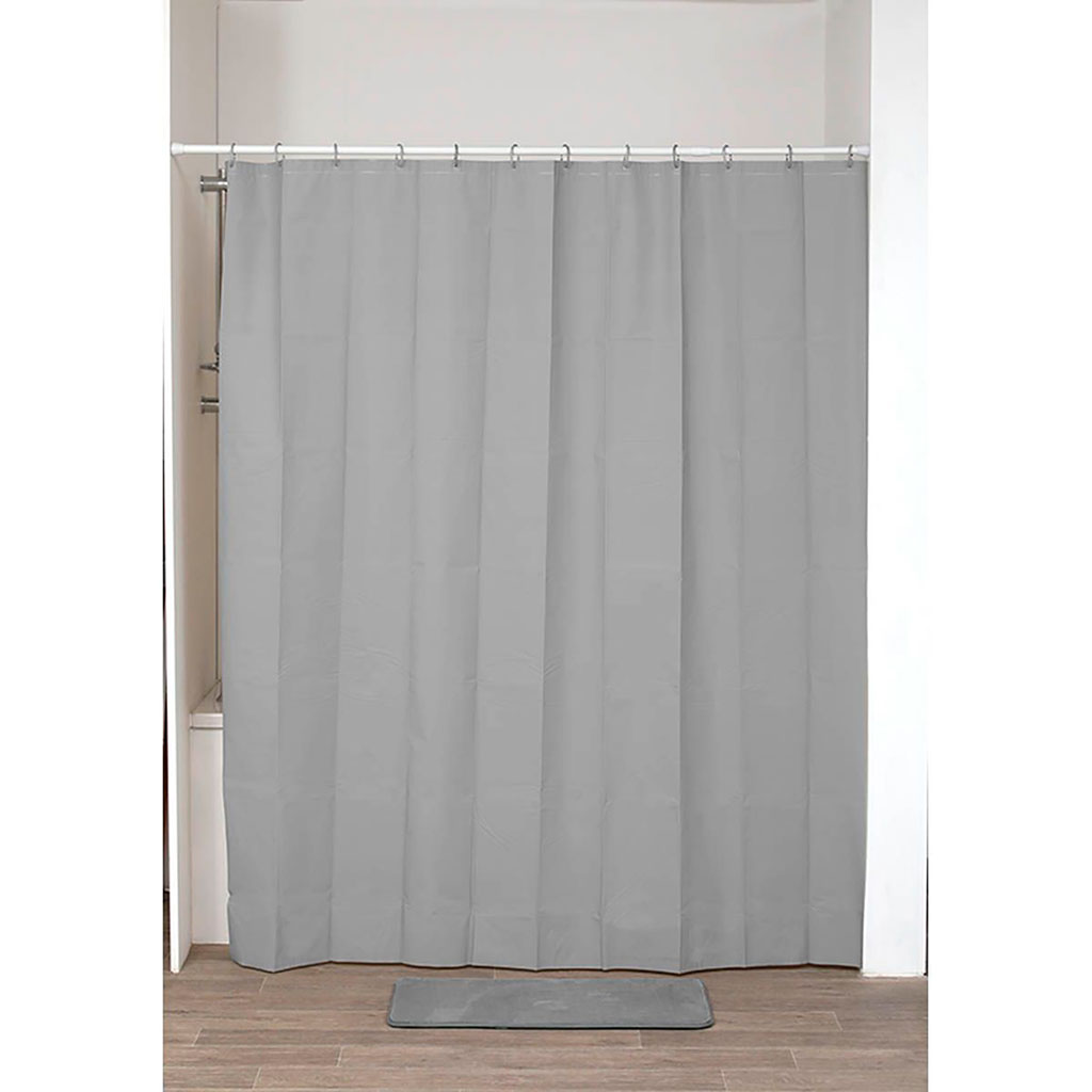 Rideau de douche gris 180x200cm
