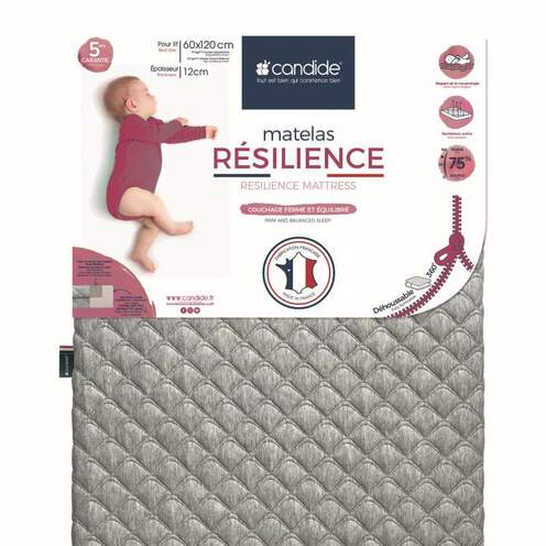 Matelas Résilience déhoussable 360° 60x120x11 cm - CANDIDE