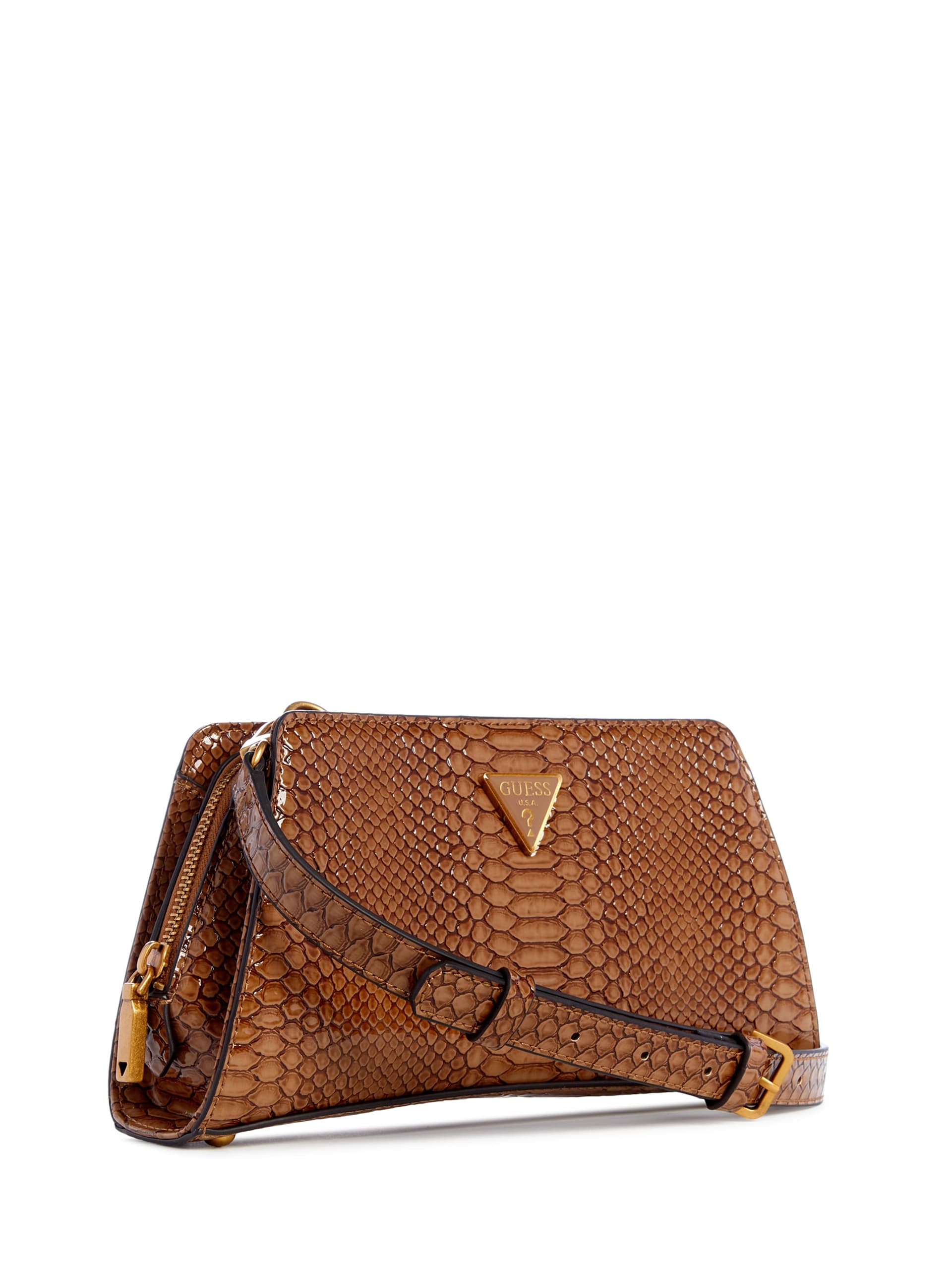 Bolsa transversal Georgina com zíper superior