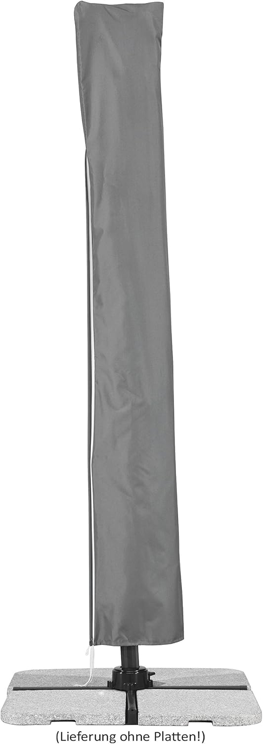 Schneider Sonnenschirm Rhodos Junior, natur, 270 x 270 cm quadratisch, 786-02, Gestell Alu/Stahl, Bespannung Polyester, 18 kg