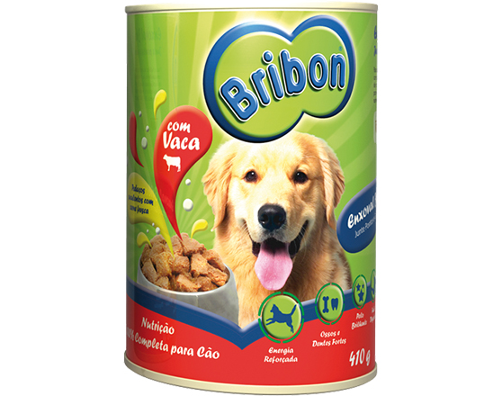 COMIDA HÚMIDA PARA CÃO BRIBON VACA 410G