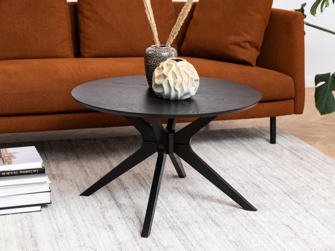 Glasgow Salontafel - Ø80 cm - Zwart