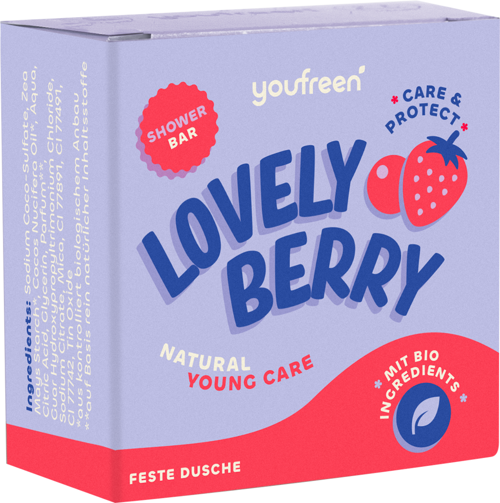 youfreen  Feste Dusche lovely berry, 75 g