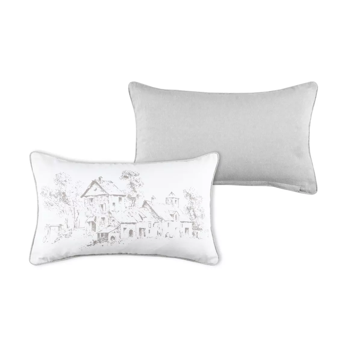 Coussin rectangulaire coton (50 cm) Sophie Ecru