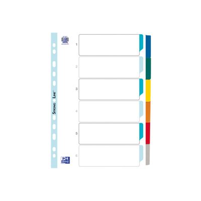 Oxford StrongLine - Intercalaire 6 positions - A4 - carte blanche