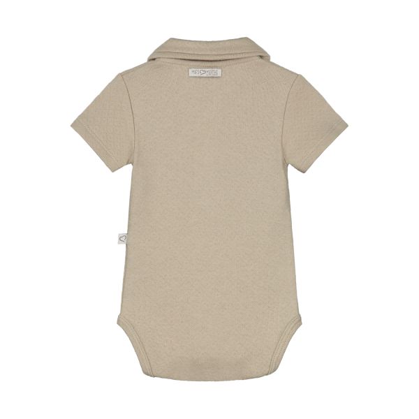 Mats & Merthe Noah Romper Met Kraag Korte Mouw Off White 1 Mnd