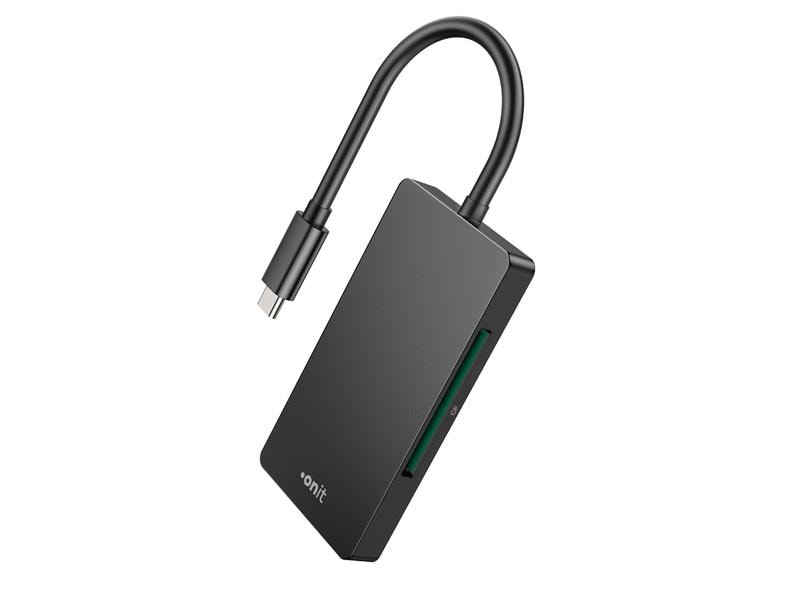 onit Card Reader Extern USB-C 3-in-1 Speicherkartenleser mit drei Slots