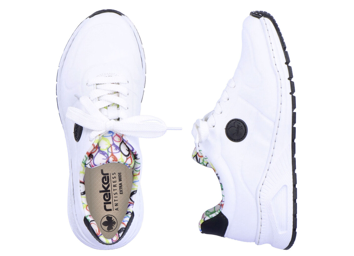 Rieker, stylische Damen-Sneaker, Weite H, mit herausnehmbarem Fussbett